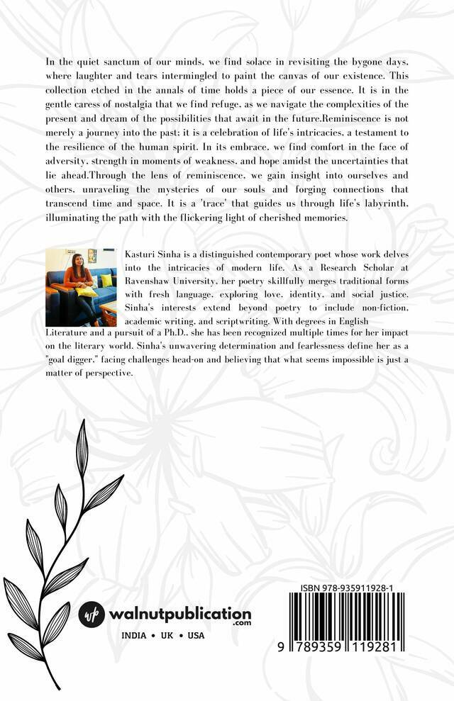An Ode to Reminiscence back cover view