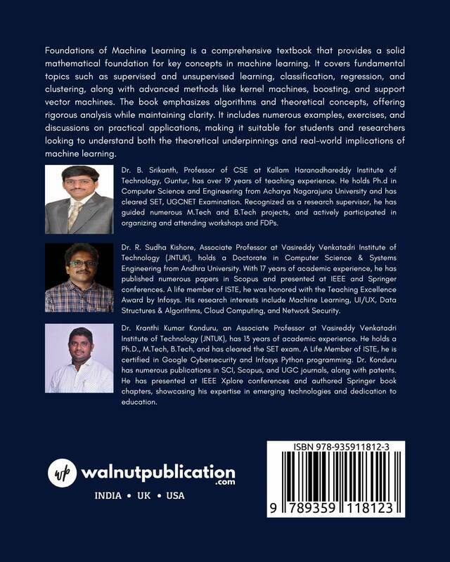 Foundations of Machine Learning: A Gentle Introduction back cover view