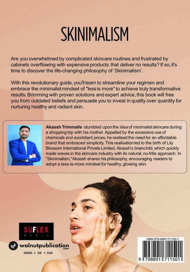 SKINIMALISM : Unlock the secrets to naturally radiant, glowing skin! back cover view