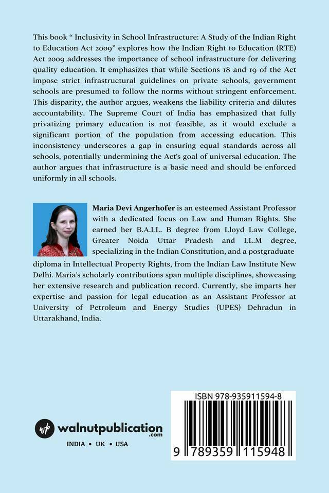 Inclusivity in School Infrastructure: A Study of the Indian Right to Education Act 2009 back cover view
