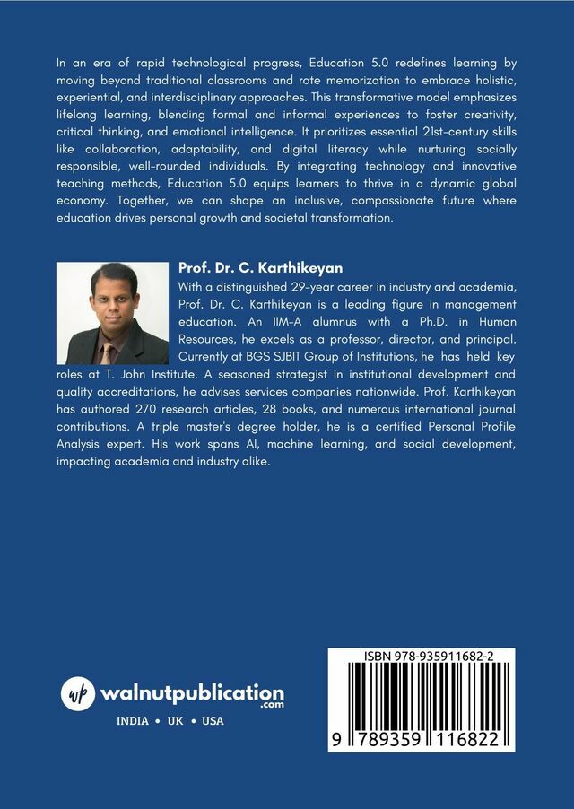 Education 5.0 : Shaping a Brighter Future for Generations to Come : Educational Transformation for a Happy and Harmonious Society back cover view