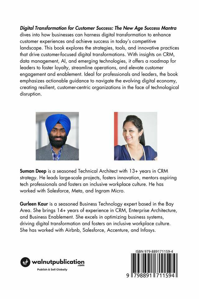 Digital Transformation for Customer Success: The New Age Success Mantra back cover view