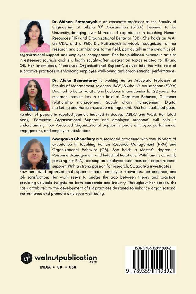 Perceived Organisational Support and Employee Outcomes back cover view