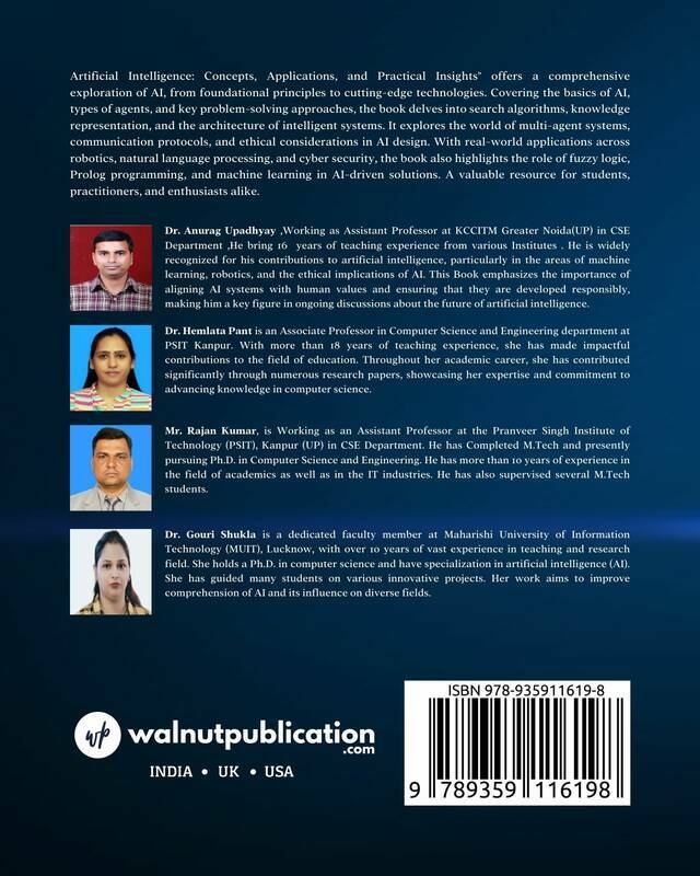 Artificial Intelligence: Foundations, Techniques, and Applications back cover view