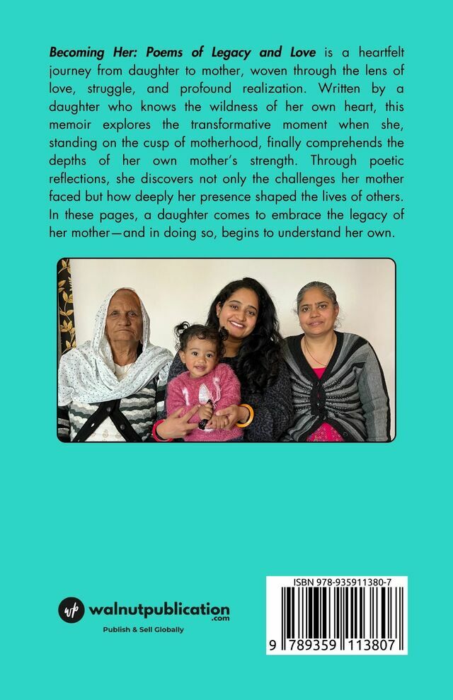 Becoming Her: Poems of Legacy and Love back cover view