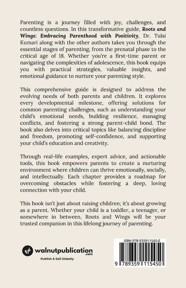 Roots and Wings: Embracing Parenthood with Positivity back cover view