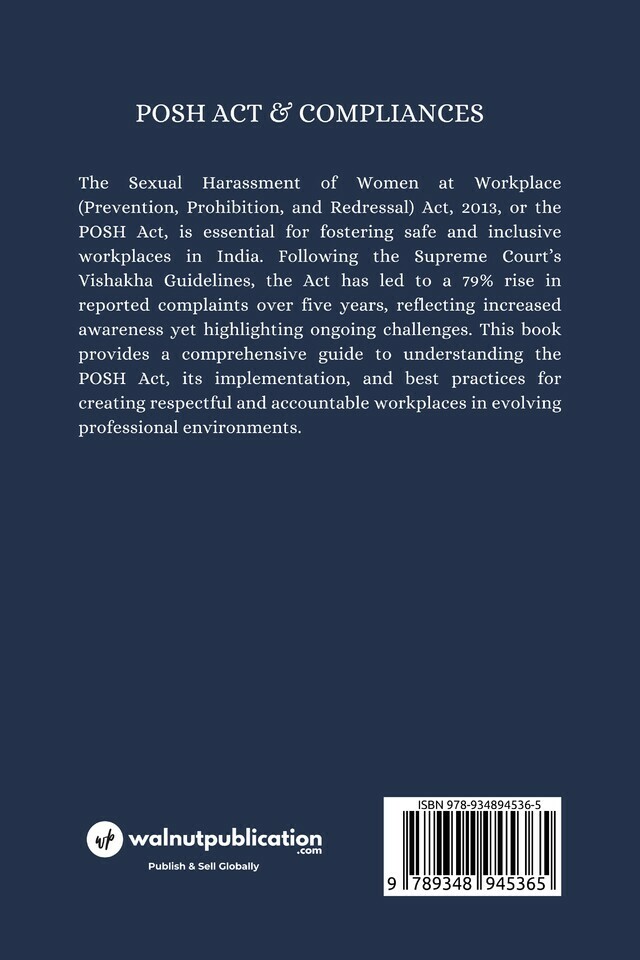 POSH Act and Compliances back cover view