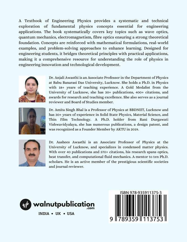 A Textbook of Engineering Physics back cover view
