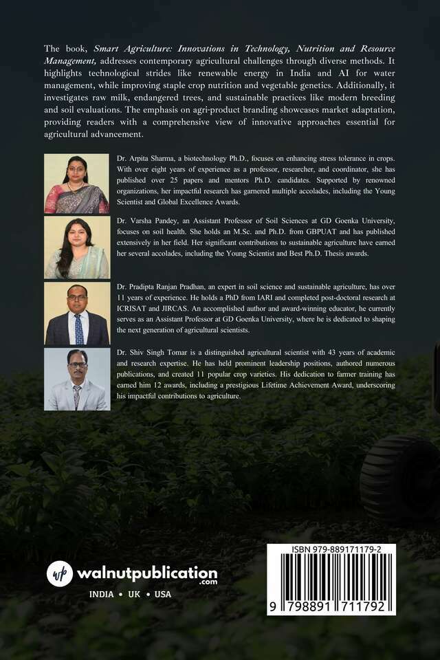 Smart Agriculture: Innovations in Technology, Nutrition and Resource Management back cover view