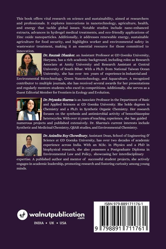 Engineering a Sustainable Future: Role of Science and Technology for Achieving SDGs Volume-I back cover view