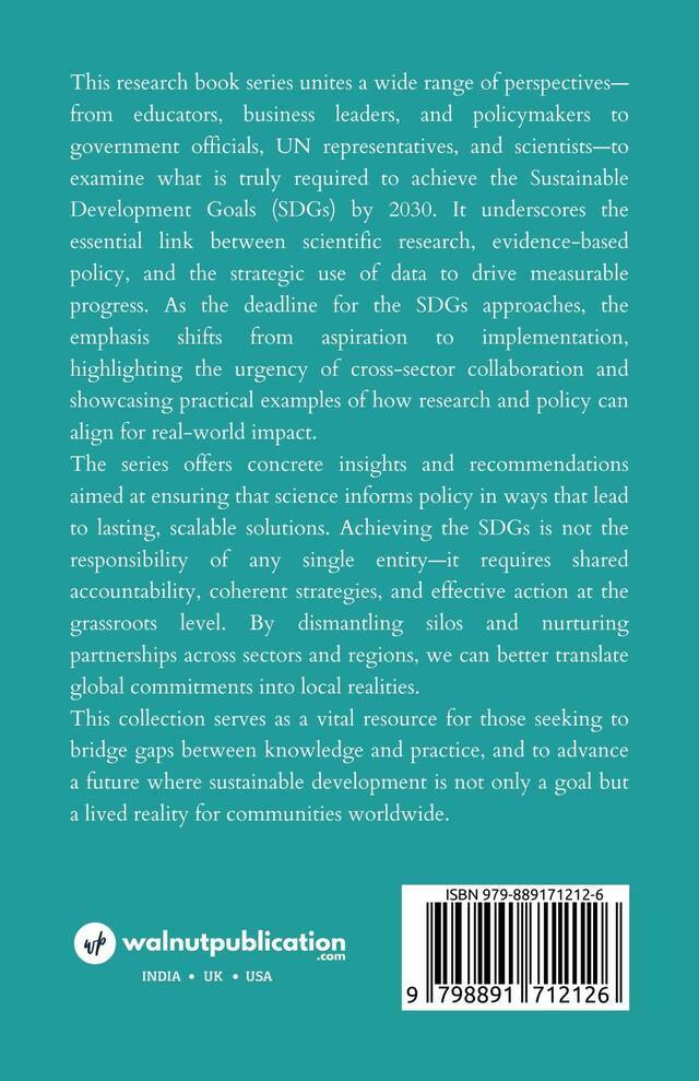 Global Goals for Societal Transformation - Volume I: Driving Awareness for a Smarter Future Towards the SDG’s back cover view