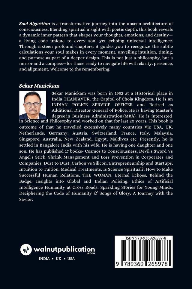 Soul Algorithm back cover view