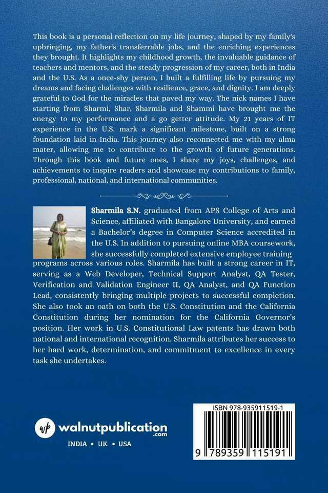 My Journey: The Metamorphosis back cover view