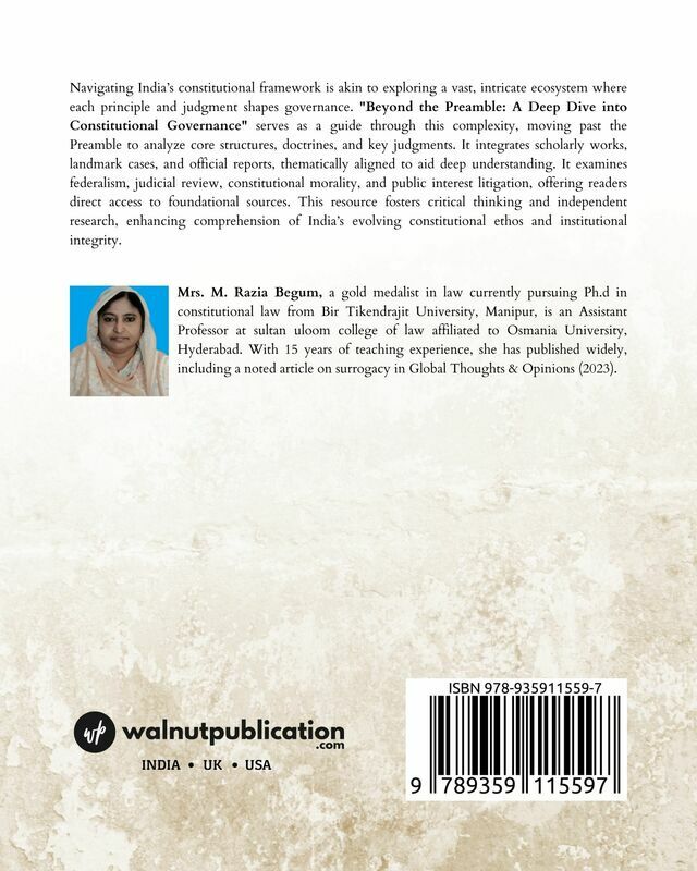 Beyond the Preamble: The Deep Dive into Constitutional Governance back cover view