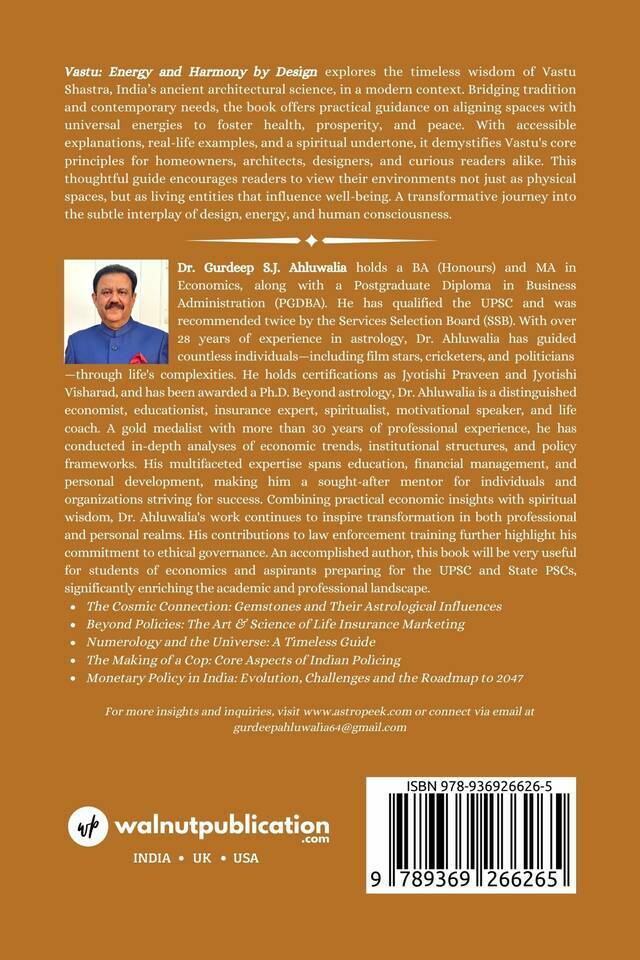 Vastu: Energy and Harmony by Design back cover view