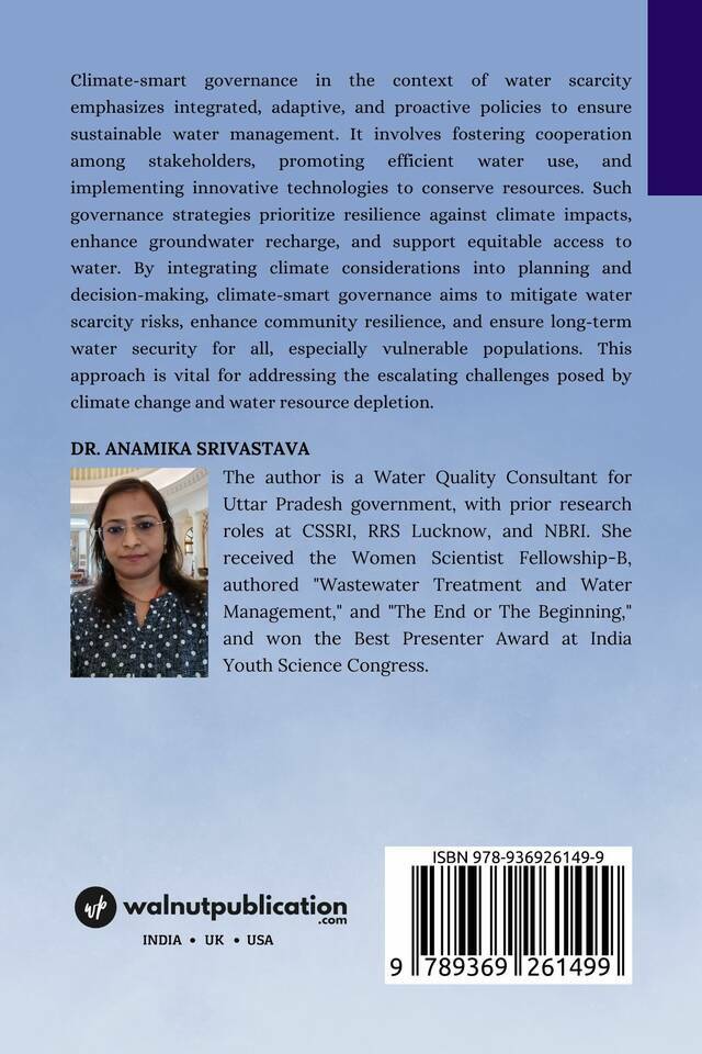 Climate Smart Governance in view of Water Scarcity back cover view