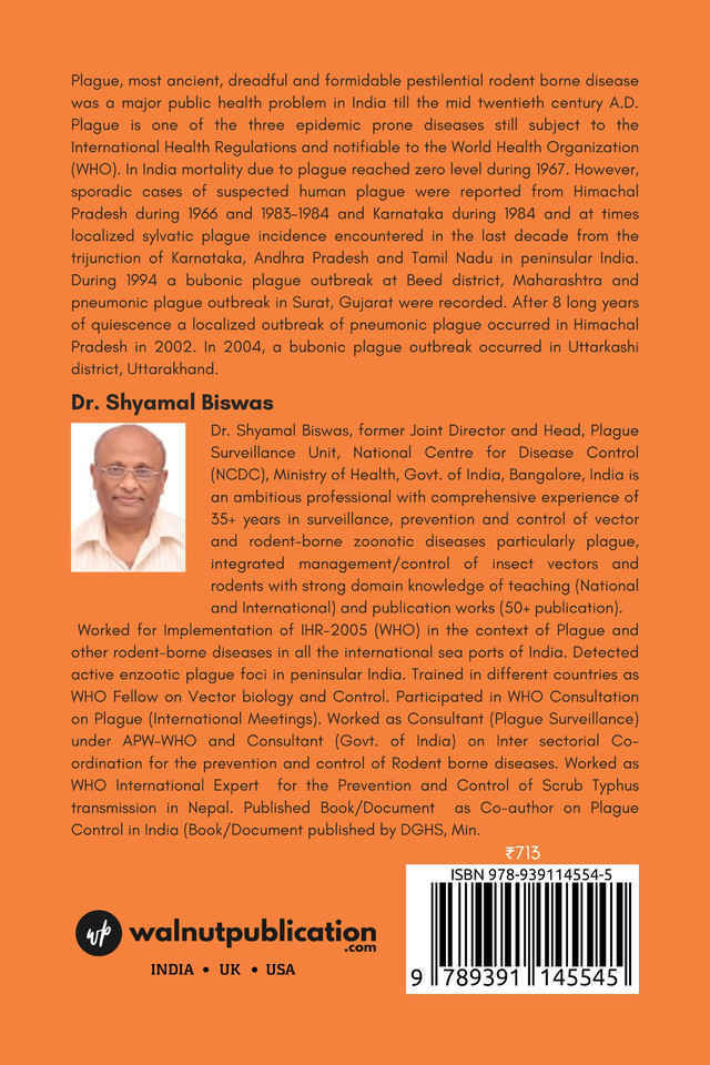 A Handbook on Surveillance, Prevention and Control of Plague (Including Rodent and Flea Control) back cover view
