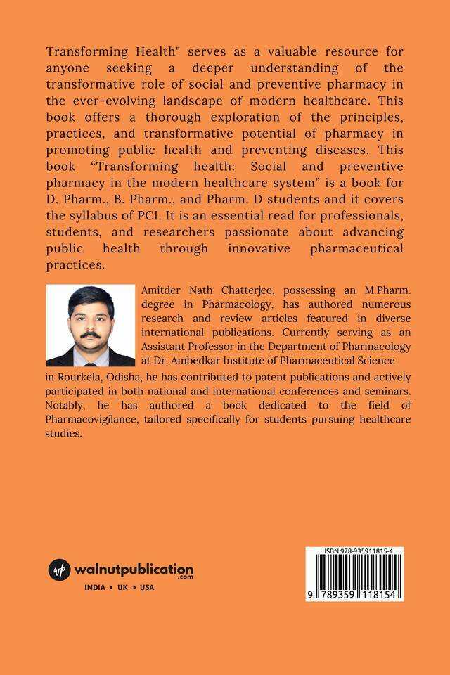 Transforming Health: Social and Preventive Pharmacy in the Modern Healthcare System back cover view