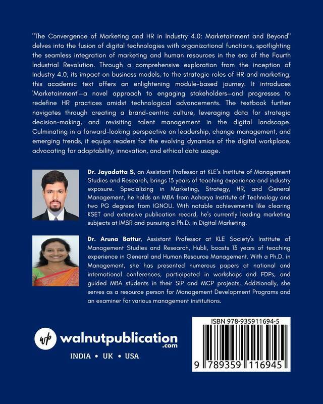 The Convergence of Marketing and HR in Industry 4.0: Marketainment and Beyond back cover view