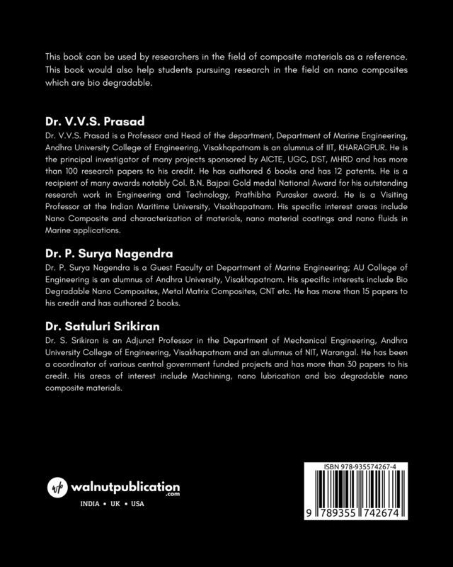 Filler Reinforced Polymer Nanocomposites – It’s Characterization And Applications back cover view