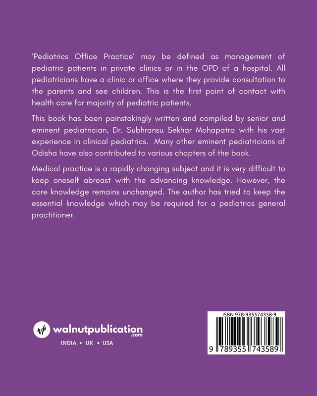 Essential Pediatrics for Office Practice back cover view