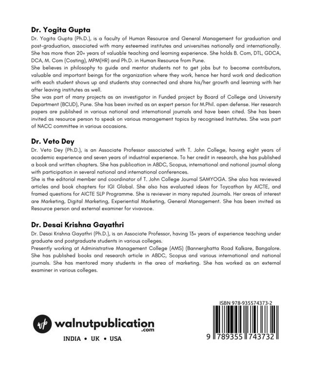 A Text Book on Organizational Behaviour back cover view