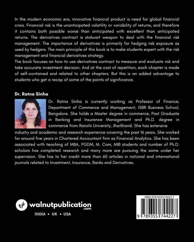 Risk Management and Derivatives: Problem and Solution back cover view