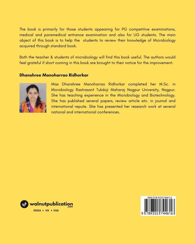 MCQ In Microbiology back cover view