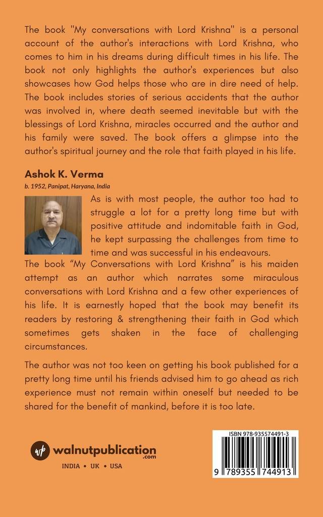 My Conversations with Lord Krishna back cover view