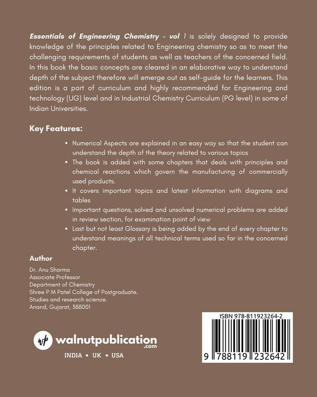 Essentials of Engineering Chemistry- Vol. 1 back cover view