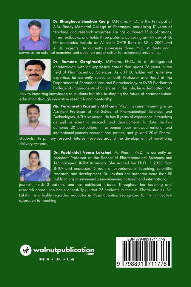 Textbook of Industrial Pharmacy-II back cover view