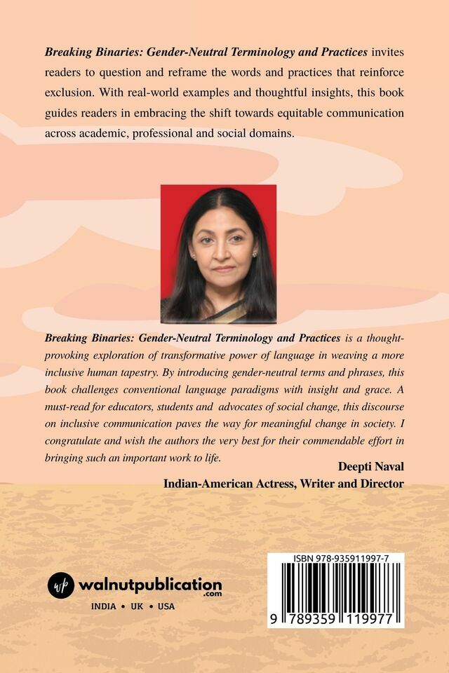 Breaking Binaries: Gender Neutral Terminology and Practices back cover view
