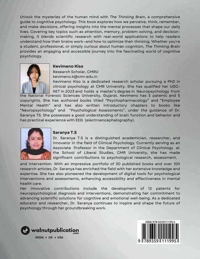 The Thinking Brain: A Guide to Cognitive Psychology back cover view