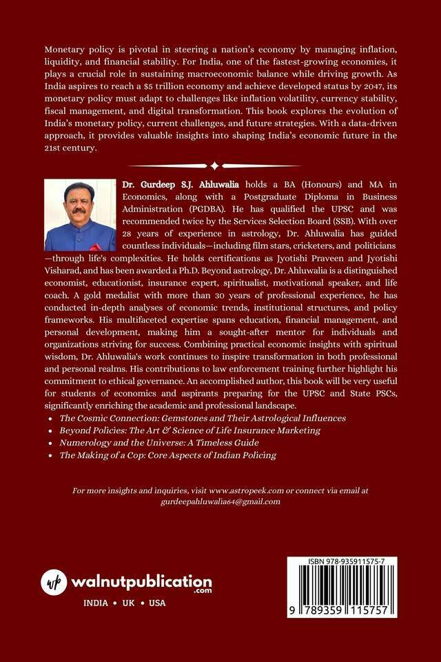 Monetary Policy in India: Evolution, Challenges and the Roadmap to 2047 back cover view