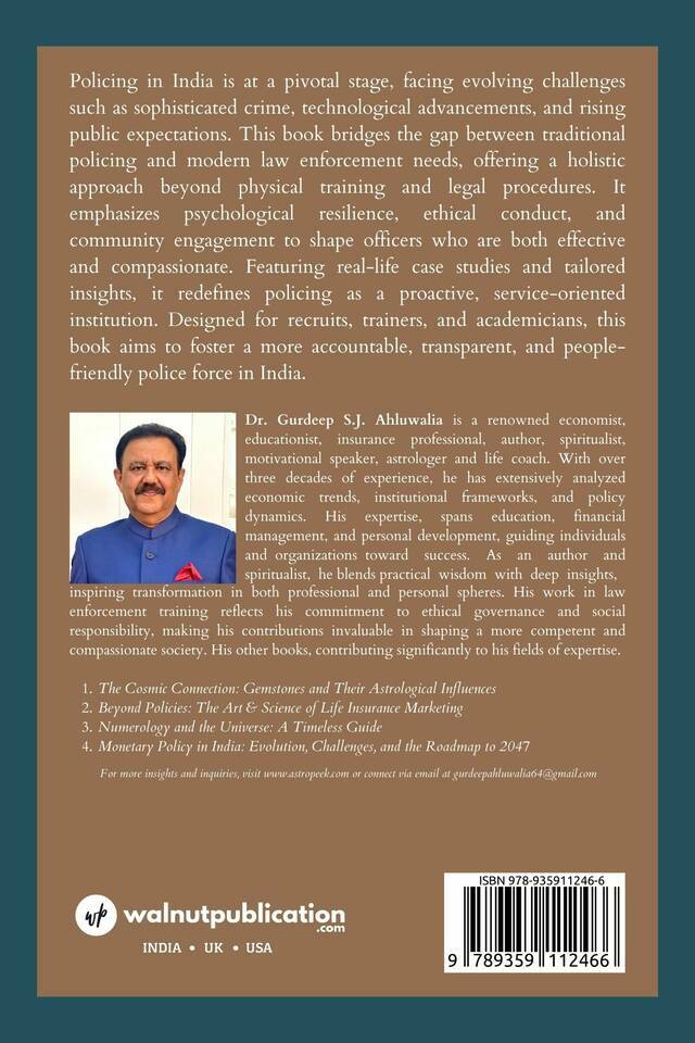 The Making of a Cop: Core Aspects of Indian Policing back cover view