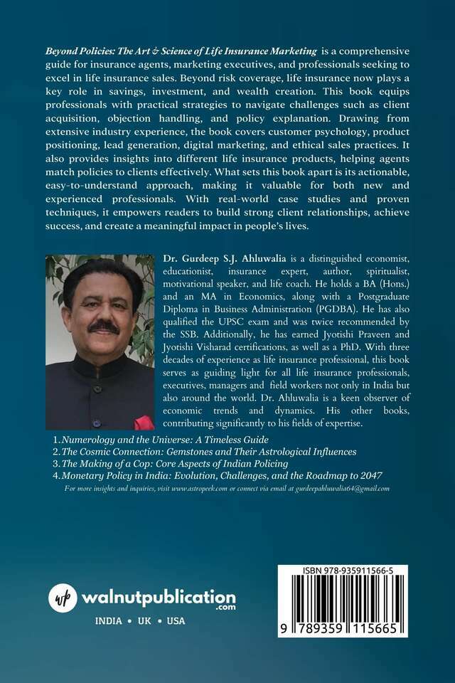 Beyond Policies: The Art & Science of Life Insurance Marketing back cover view