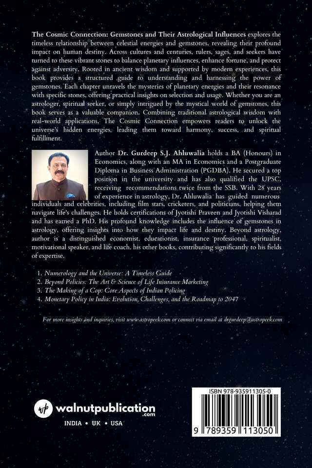 The Cosmic Connection: Gemstones and Their Astrological Influences back cover view