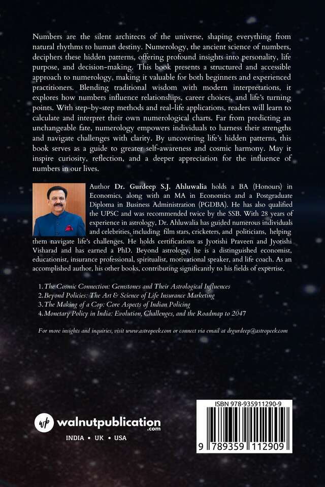 Numerology and the Universe: A Timeless Guide back cover view