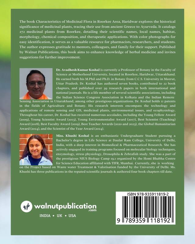 Characteristics of Medicinal Flora in Roorkee Area, Haridwar back cover view