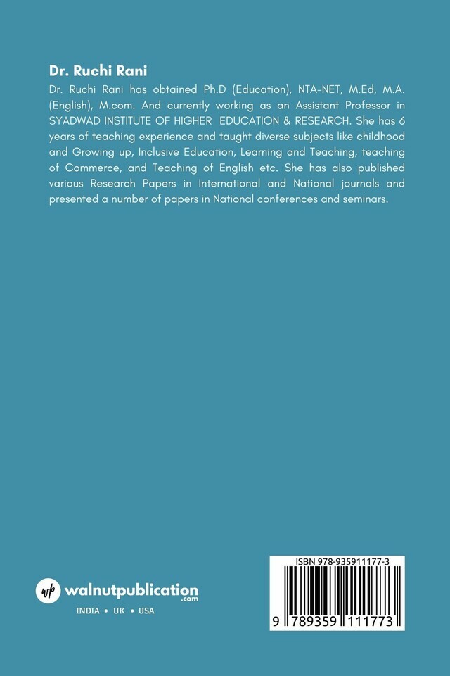 Pre-Service & In- Service Teacher Education back cover view