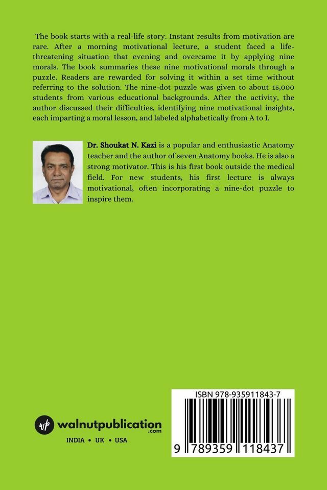 Power of Nine Dots / Nine Motivational Morals of Nine Dots back cover view