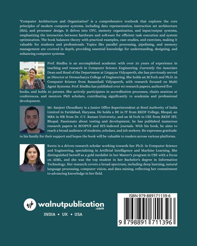 Computer Architecture and Organisation back cover view
