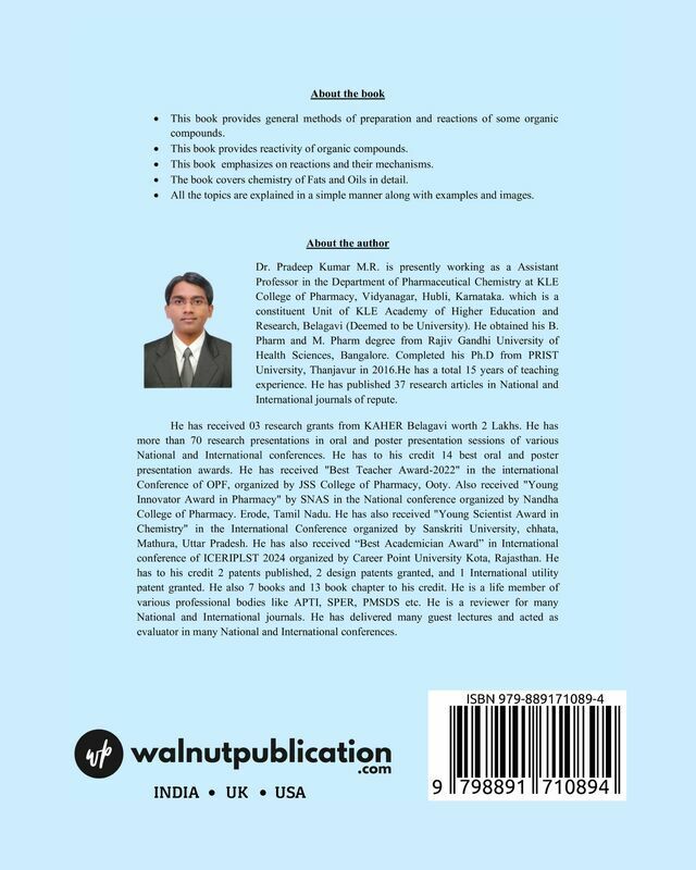 Text Book Of Pharmaceutical Organic Chemistry -II back cover view