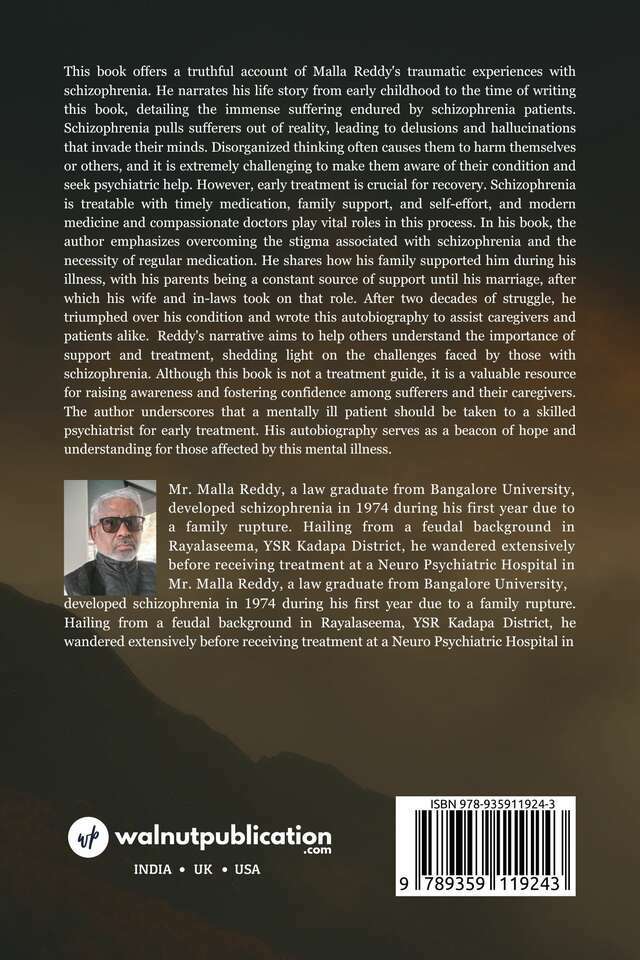 The Man Who Won After Losing ( A Schizophrenic's Autobiography ) back cover view