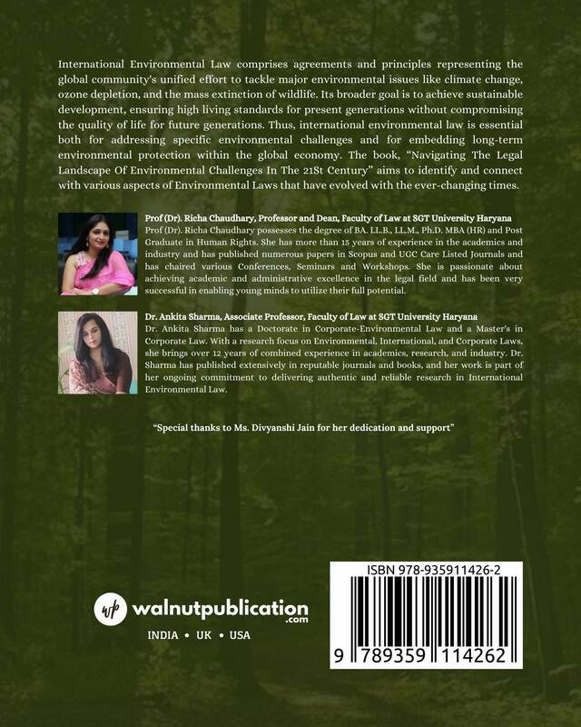 Navigating The Legal Landscape Of Environmental Challenges In The 21st Century back cover view