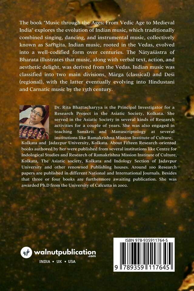 Music through the ages : From Vedic age to Medieval India back cover view
