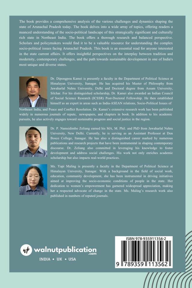 Contemporary Social and Political Issues in Arunachal Pradesh back cover view