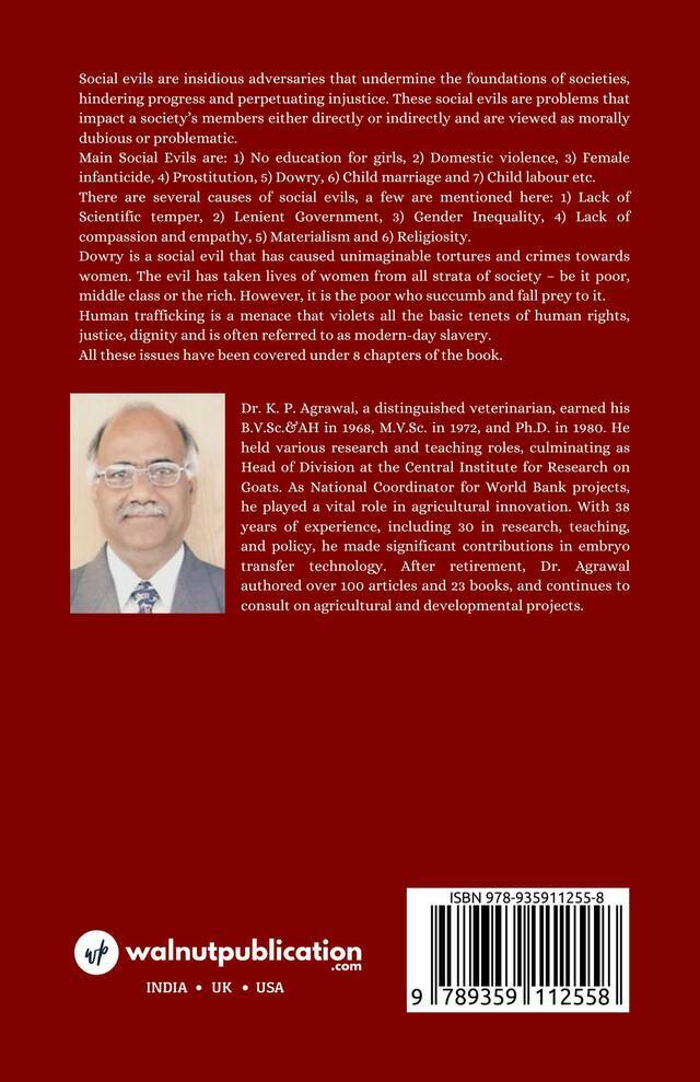 Crimes and Social Evils back cover view