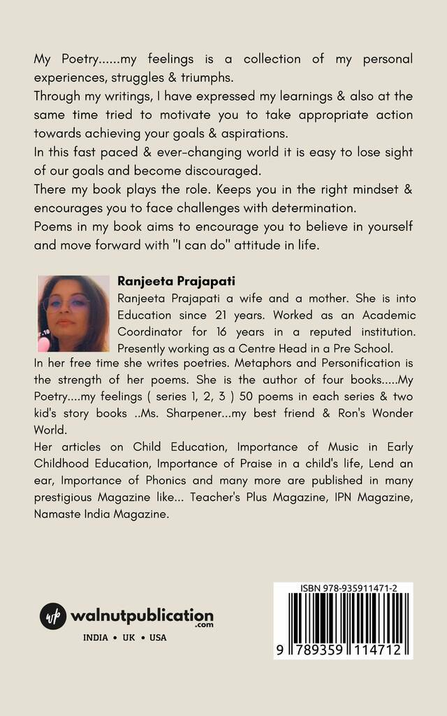 My Poetry...my feelings (Series-3) back cover view