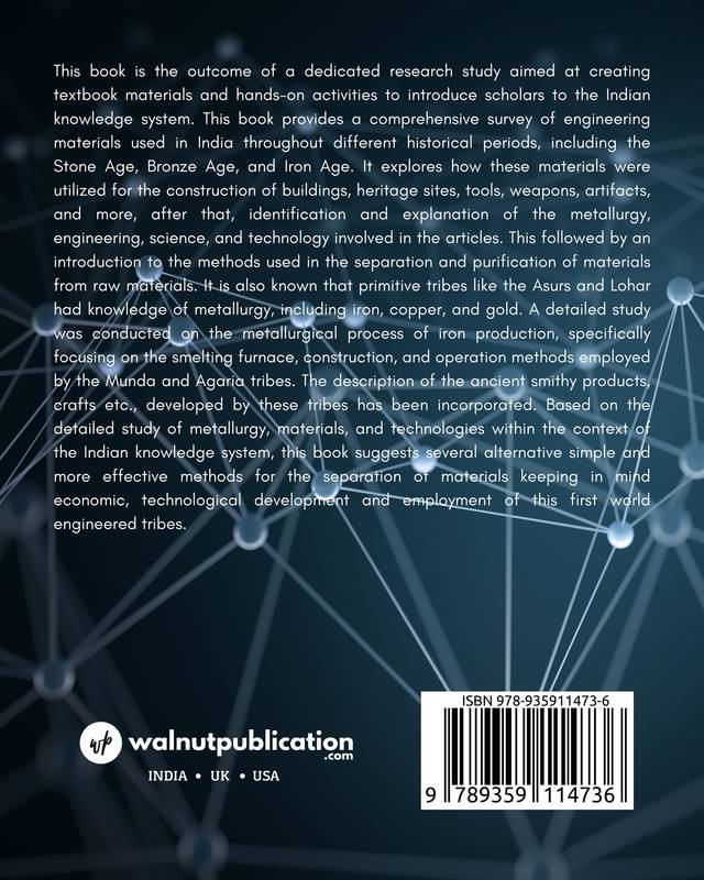 Indian Knowledge System of Materials in Science and Technology back cover view